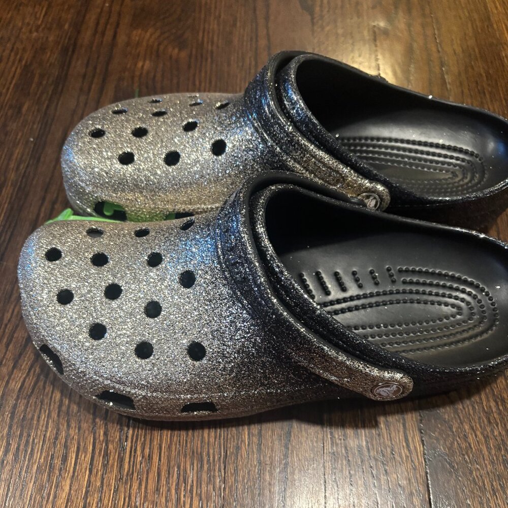 CROCS: Classic ombre glitter clog Black/Gold Unisex - Picture 4 of 12